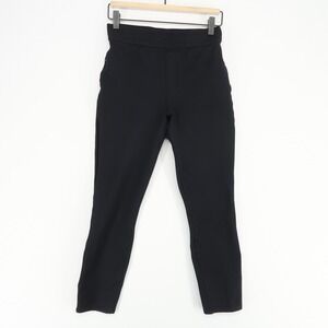 Spanx Perfect Pants Womens Small Black‎ Pull On Stretch Ponte Knit Faux Pockets